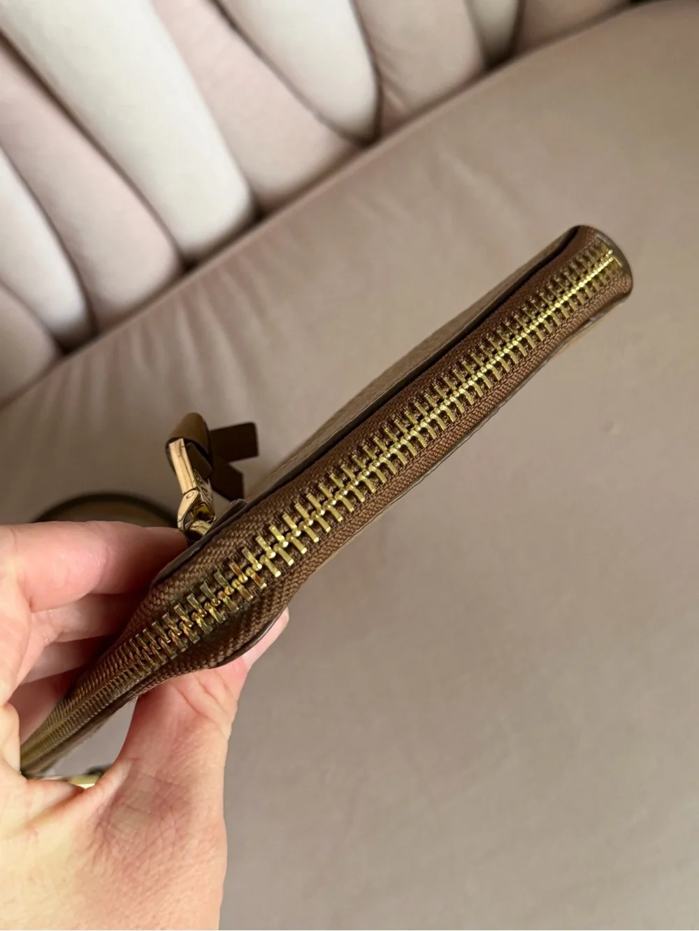 Tory Burch brown pebbled